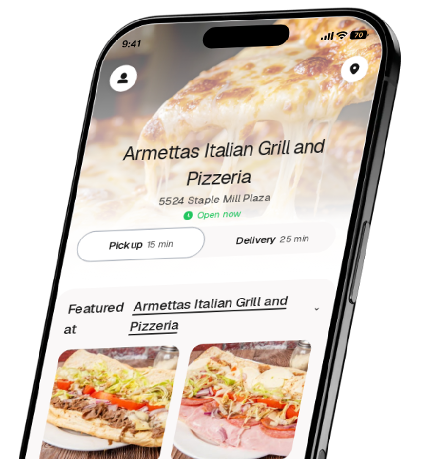 Armettas Italian Grill and Pizzeria app preview