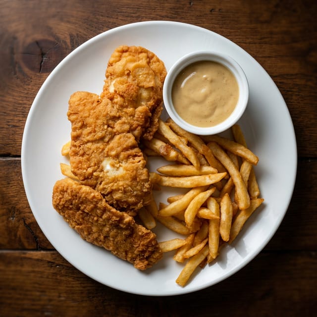 Kids Chicken Tenders & Fries.